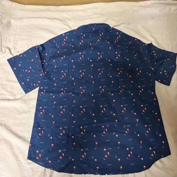 Jachs Navy and Red Patterned Casual Shirt - Picture 5 of 5